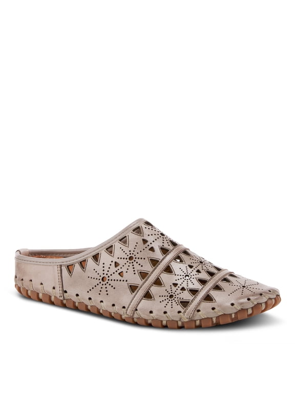Fusalide Slip-On Shoes for Womens - Comfortable Slip-On Shoes with Rubber Outsole - Casual Leather Clogs for Women