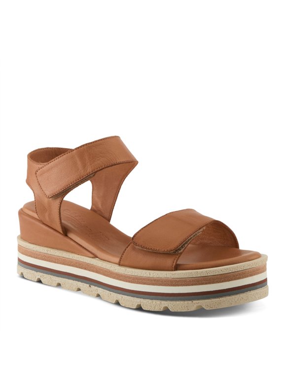 Women's Hileman Leather Platform Sandal | Cushioned Footbed, Adjustable Strap, Flexible Sole – Comfortable Heel Sandals for All Day Wear
