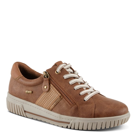 Spring Step Women's Jamia Relife Sneakers – Dual Closure with Laces and Zipper – Plush Textile Lining, Shock Absorbing, Water Resistant Synthetic Upper