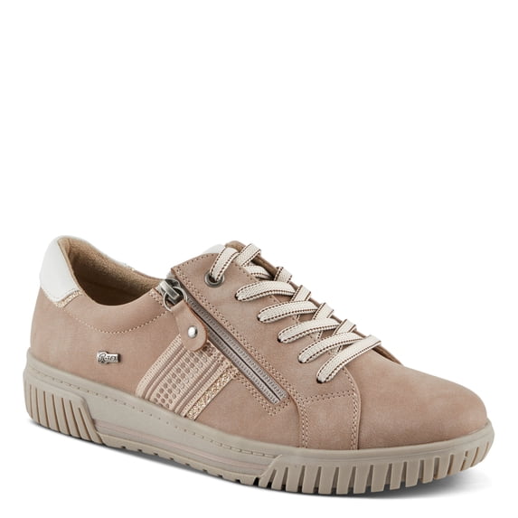 Spring Step Women's Jamia Relife Sneakers – Dual Closure with Laces and Zipper – Plush Textile Lining, Shock Absorbing, Water Resistant Synthetic Upper