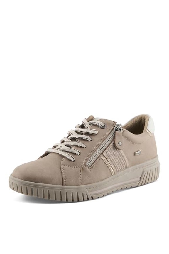 Women's Jamia Relife Sneakers – Dual Closure with Laces and Zipper – Plush Textile Lining, Shock Absorbing, Water Resistant Synthetic Upper