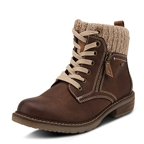 Spring Step Relife Khazera Women's Waterproof Ankle Boots with Full-Length Zipper – Western Outdoor Style