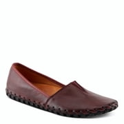 Spring Step Women's Kathaleta Premium Leather Slip-On Moccasin Shoes   Comfortable Flat Ladies Shoes with Removable Insole, Rubber Sole & Elegant Stitch Detailing