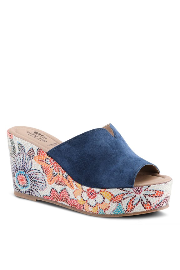 Women's Laylani Slide Sandal Blue Suede EU 38 / US 7.5-8