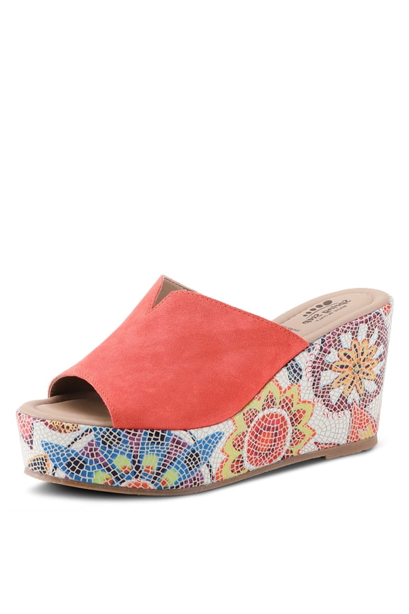 Women's Laylani Slide Sandal Coral Suede EU 38 / US 7.5-8