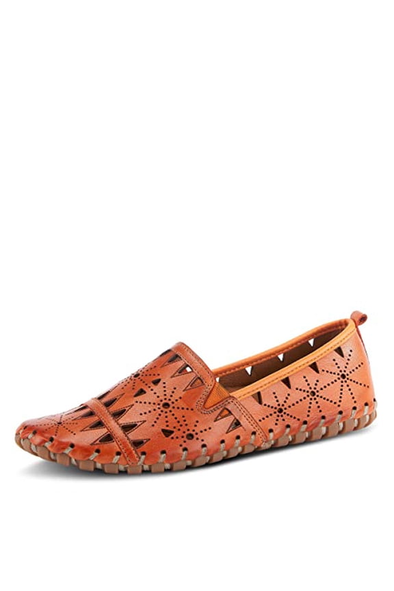 Women's Leather Fusaro Loafer Shoe | Comfortable Slip-On Shoes with Rubber Outsole | Ladies Casual Walking Driving Loafers for Work