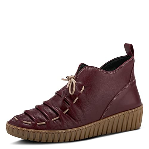 Spring Step Nespea Booties for Women - Waterproof Leather Women's Shoes with Zipper Closure - Western Ankle Boots for Women with Low Heel