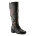 thumbnail image 1 of Spring Step Women’s PATCHWORK Tall Boot – Multi-Color Leather Knee-High with Stacked Heel, 1 of 9