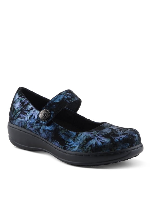 Women's Wisteria Leather Mary Jane Shoes with Round Toe Design