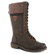 Spring Step Yosemite Waterproof Winter Boots for Women | Womens Booties with Comfortable Lace Up with Zipper, Stylish Sweater Trim and Calf High Fit