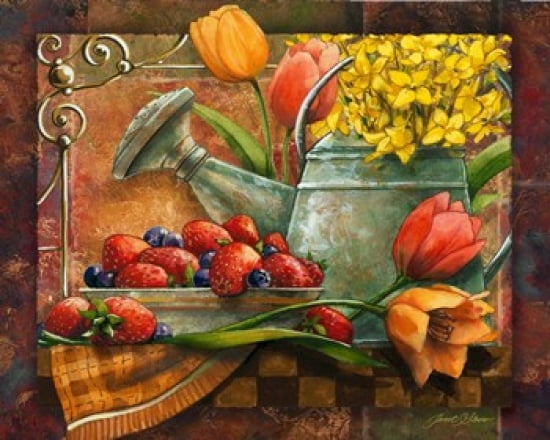 Spring Still Life Canvas Art - Janet Stever (20 x 16)
