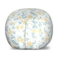 thumbnail image 1 of Spring Storage Toy Bag Chair, Blooming Romantic Roses with Foliage on Swirling Branches Design, Stuffed Animal Organizer Washable Bag, Small Size, Pale Yellow Pale Blue, by Ambesonne, 1 of 3