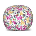 thumbnail image 1 of Spring Storage Toy Bag Chair, Flowers Butterflies Plants Vibrant Summer Blooms Leaves Nature Wings Design, Stuffed Animal Organizer Washable Bag, Small Size, Multicolor, by Ambesonne, 1 of 3