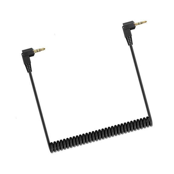 Spring Stretch 2.5mm Flash PC Syncing Cord Gold Plate Connectors For Cameras