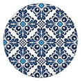 thumbnail image 1 of Spring Style Round Tablecloth with Elastic Fit and Floral Design, Reusable Water-Resistant Polyester, Fits 44-52 Inch Tables, 1 of 7