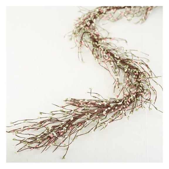 Spring and Summer Artificial English Garden Pip Berry - Year Round Rustic Berries, Farmhouse Home Decor for Table Arrangements, Fireplace Mantel, and Centerpiece Decorations (54" Long)