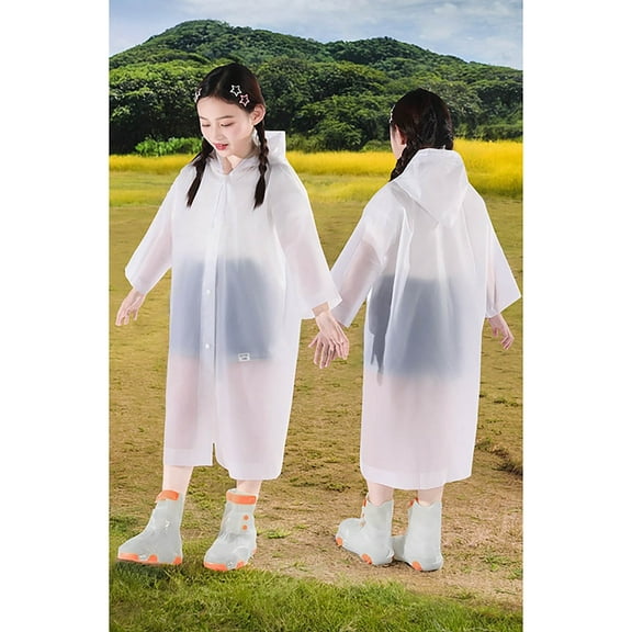 Spring Summer and Autumn Boys' and Girls' Plain Color Buttoned Thick Poncho Raincoats Rain Ponchos Girls Coats Size 16 18 Kids Size 12 Winter Coat Summer Rain Coat Toddler 6x Rain Coat Girls