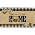 thumbnail image 1 of Spring Summer Bee Door Mat 30 X 17 Inch Welcome to Our Home Doormat Indoor Outdoor Entrance Floor Rug Non Slip Spring Summer Decor Rubber Welcome Mats, 1 of 6