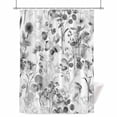thumbnail image 1 of Spring Summer Black Flowers Shower Curtain, Eucalyptus Leaves Plants Waterproof Shower Curtain Set with 12 Hooks Lightweight Bath Curtains Fabric Bathroom Decor 72x84 Inches, 1 of 9