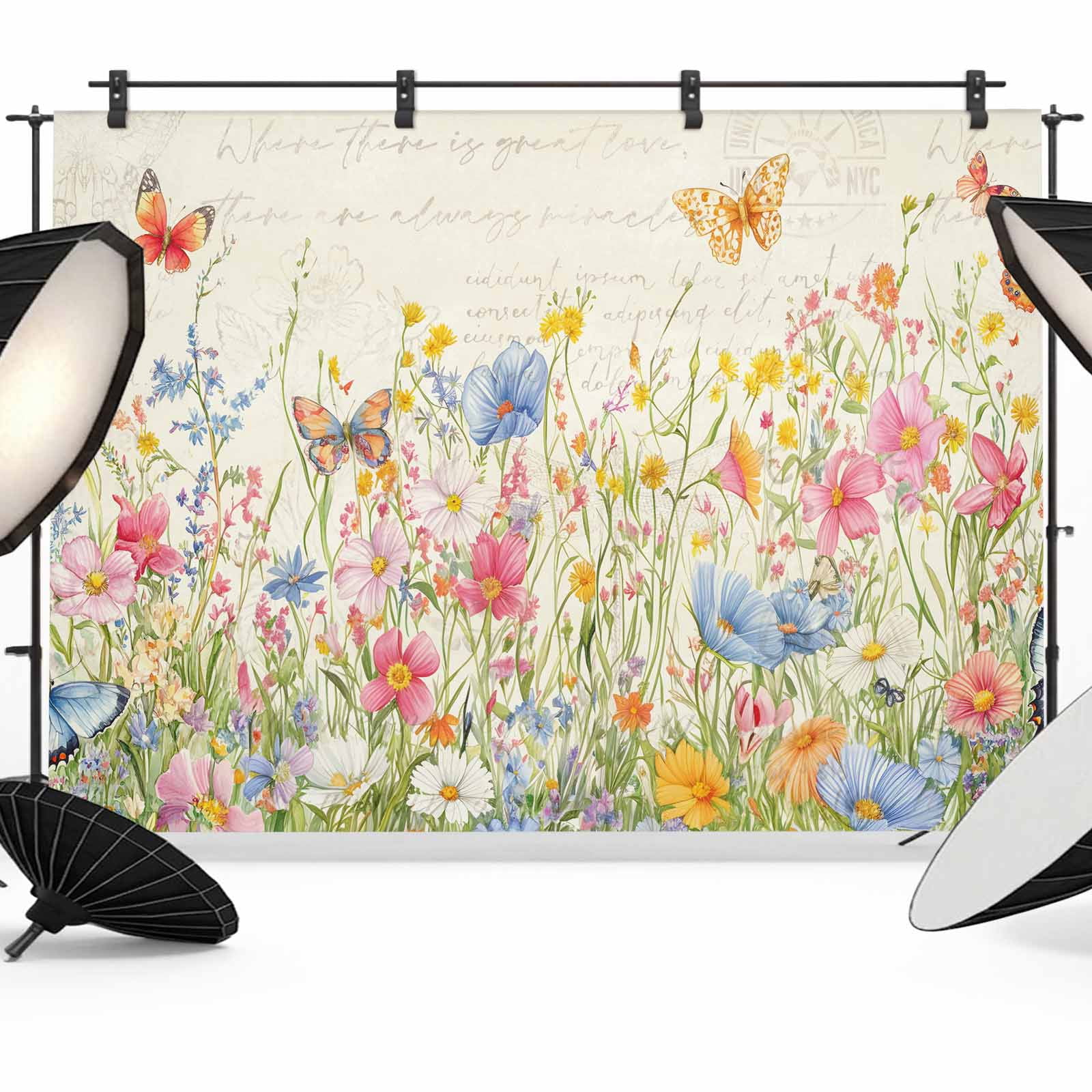 Spring Summer Botanical Backdrop for Photography,Fabric Photo ...
