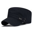 thumbnail image 1 of Spring Summer Breathable Cotton Army Hat Baseball Cap Sun Cap Cadet Hat BLACK, 1 of 8