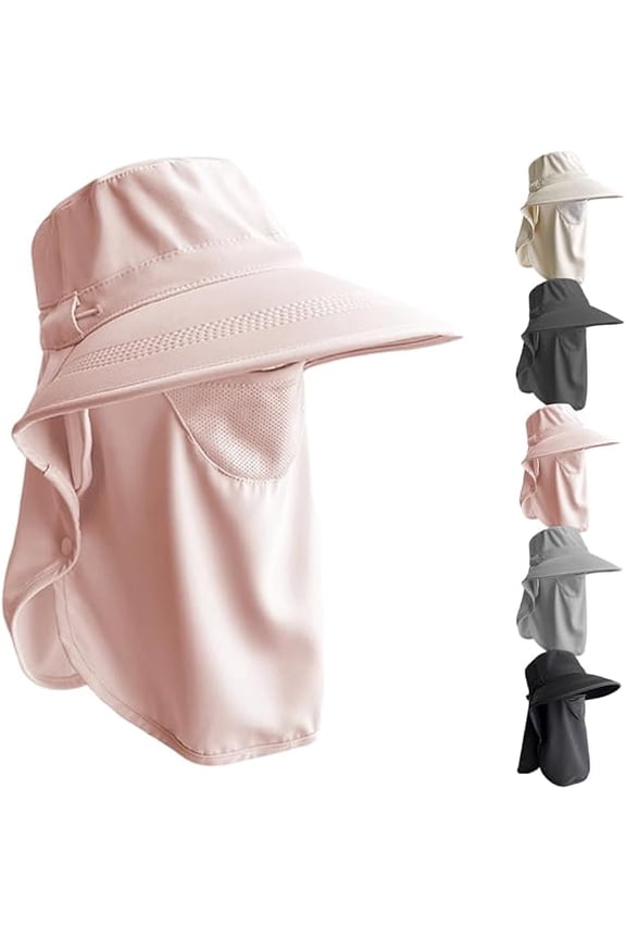 Spring/Summer Breathable Fisherman's Hat with Detachable Face Mask, 2026 New Outdoor Fisherman Hat Face Cover Hiking(xw)