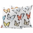 thumbnail image 1 of Spring Summer Butterflies Outdoor Waterproof Pillow Covers, Farmhouse Butterfly Decorative Square Throw Pillowcase Sofa Cushion Sham for Patio/Couch/Chair, 16"x16" 2 Pack, 1 of 8