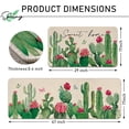 thumbnail image 1 of Spring Summer Cactus Kitchen Rugs Set of 2, Sweet Home Green Succulents Plant Red Flower Butterfly Kitchen Mats Decor, Seasonal Floor Door Mat Home Decorations -17x30 and 17x47 Inch, 1 of 5