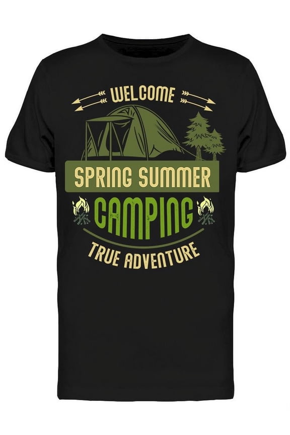 Spring Summer Camping T-Shirt Men -Image by Shutterstock, Male Small