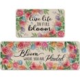 thumbnail image 1 of Spring Summer Colorful Floral Flower Kitchen Rugs Set of 2, Live Life in Full Bloom Rose Tulip Kitchen Mats Decor, Seasonal Floor Door Mat Home Decorations -17x30 and 17x47 Inch, 1 of 6