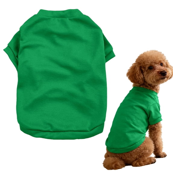 Spring Summer Cooling Dog T-Shirt with UV Protection and Moisture-Wicking Fabric Blank Color Leaf Green S