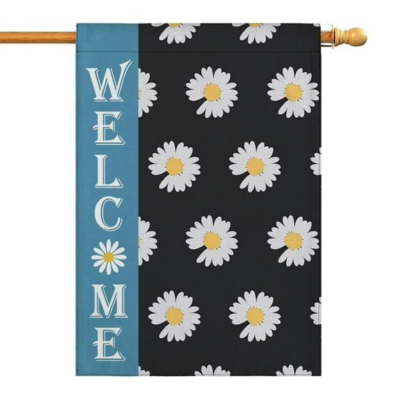 Spring Summer Daisy Garden Flag 28x40 Inch Double Side for Outdoor Courtyard Garden Decor Flowers Welcome Holiday Flag for Outside Decoration