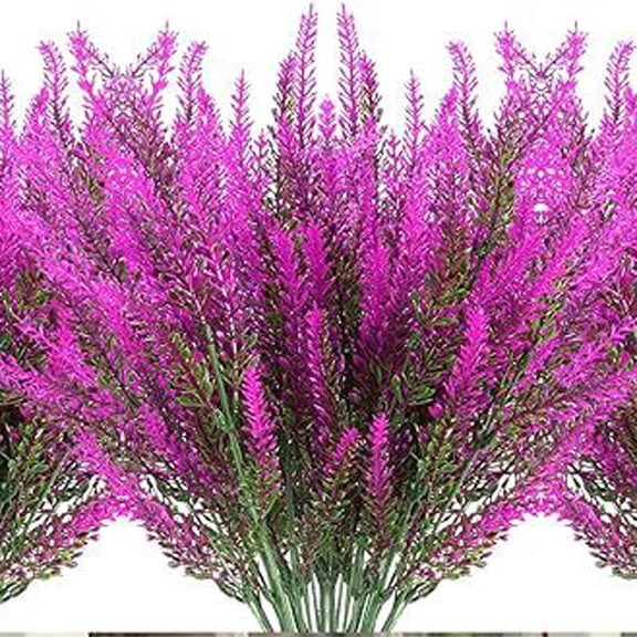 Spring Summer Decorations Faux Lavender Potted Plant, Artificial Fake Plants Plastic Lavender Grass for Home & Outdoor Decor, Low-maintenance Artificial Flowers C, 1 bunch