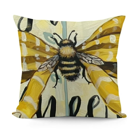 Spring Summer Decorative Throw Pillow Covers, Fall Farmhouse Black White Stripe Home Decor, Yellow Check Quote Outdoor Couch Cushion Case