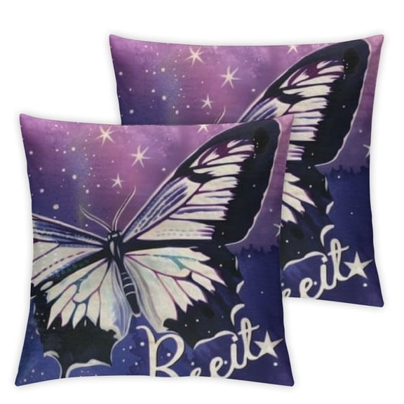 Spring Summer Decorative Throw Pillow Covers Rose Floral Flower Home Sweet Home Porch Patio Outdoor Pillowcase, Butterfly Bloom Gather Stay Awhile Cushion Case Home Decor