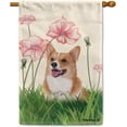 thumbnail image 1 of Spring Summer Dog Decorative House Flag Corgi Lotus Flowers Outside Banner for Yard Farmhouse Double Side 28x40 Inch, 1 of 6
