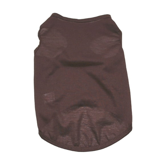 Spring Summer Dog T-Shirt Blank Sleeveless Puppy Tank Top Breathable Solid Color Cat Outfit Lightweight Pet Apparel for Small Medium Kitten Tee Clothes for Daily Wear Lounging Photoshoot(Brown)