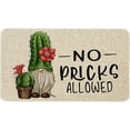 thumbnail image 1 of Spring Summer Door Mat 30 X 17 Inch No Picks Allowed Cactus Gnome Doormat Indoor Outdoor Entrance Funny Floor Mat Non Slip Summer Decor Rubber Welcome Mats, 1 of 6