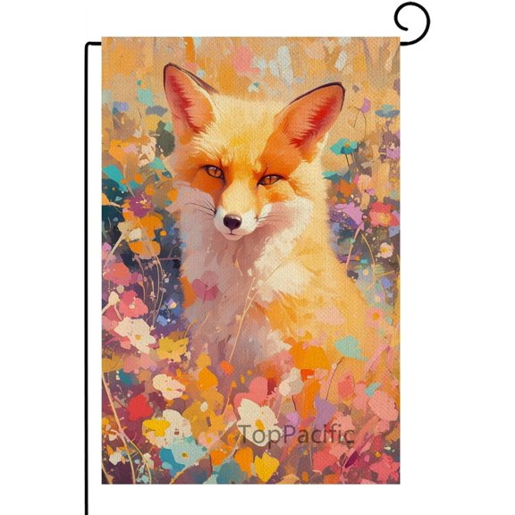 Spring Summer Double Sided Garden Flag Colorful Floral Drawing Rustic Seasonal Yard Lawn Outdoor Decor 12x18 Inches