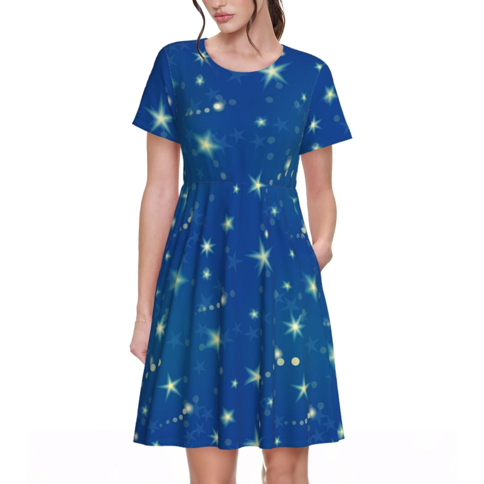 Spring Summer Dresses for Women 2025 Aesthetic Shiny Stars Night Sky — free download