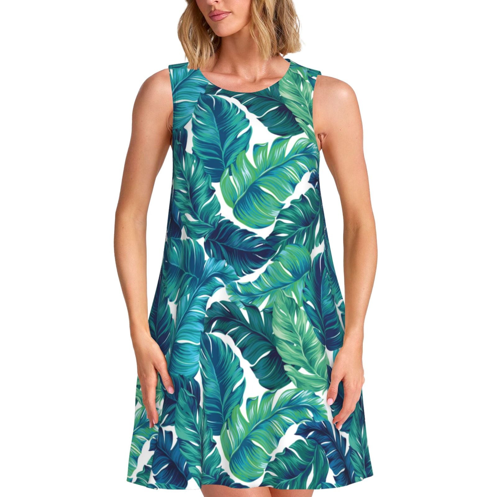 Spring Summer Dresses for Women 2025 - Banana Leaves Green Beach ...