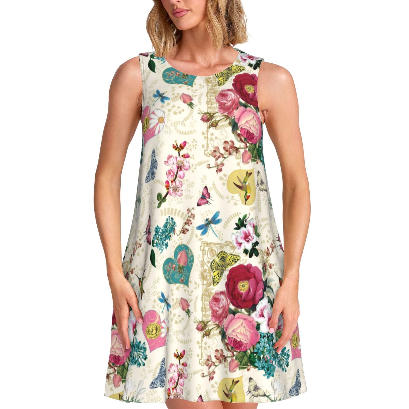 Spring Summer Dresses for Women 2025 - Bird Butterfly Rose Swimsuit ...