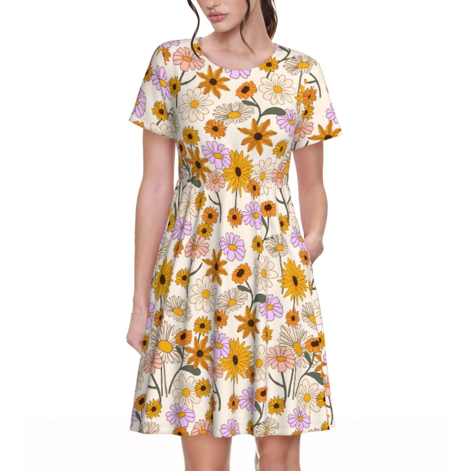 Spring Summer Dresses for Women 2025 - Boho Flowers Wedding Guest ...