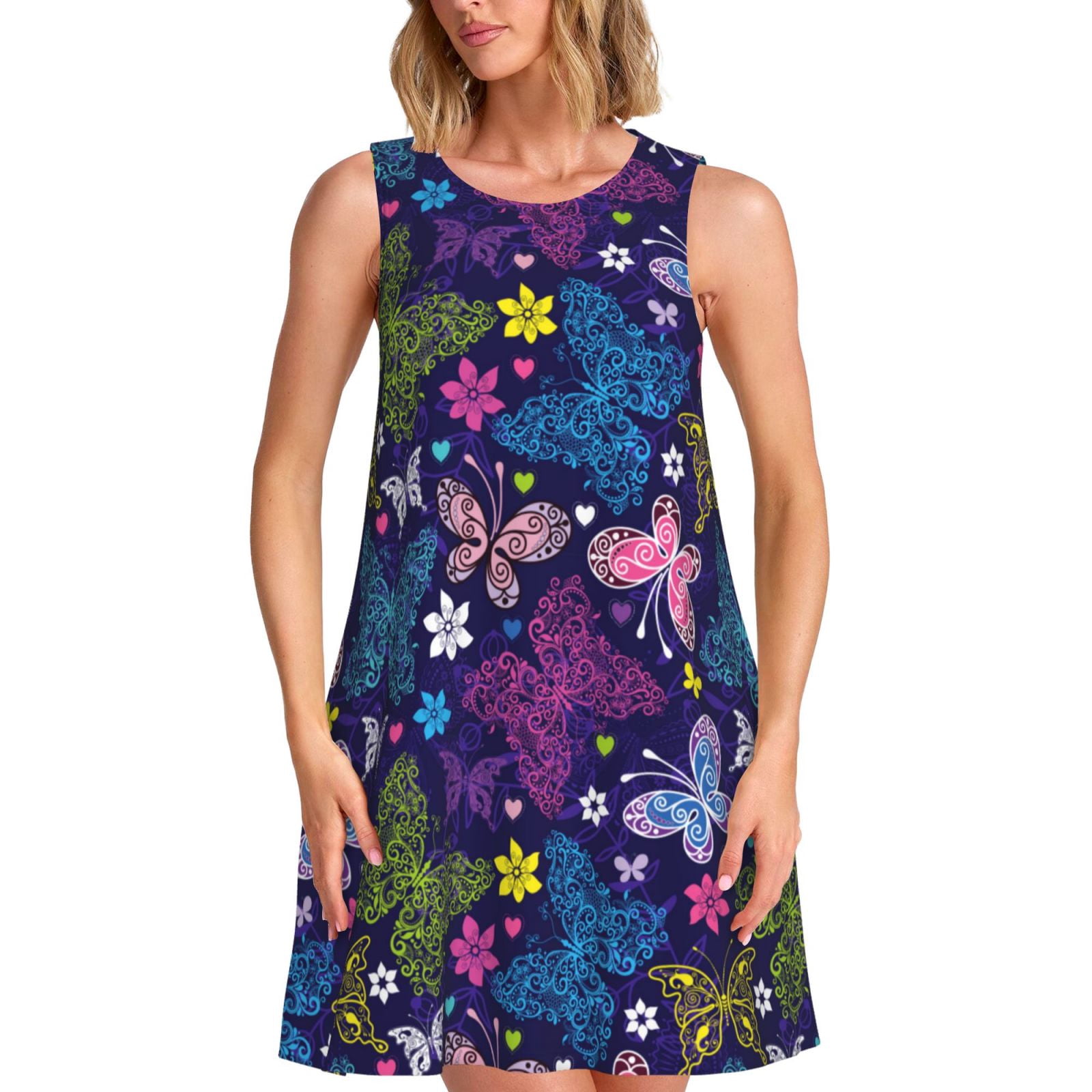 Spring Summer Dresses for Women 2025 - Colorful Butterflies(A) Beach ...