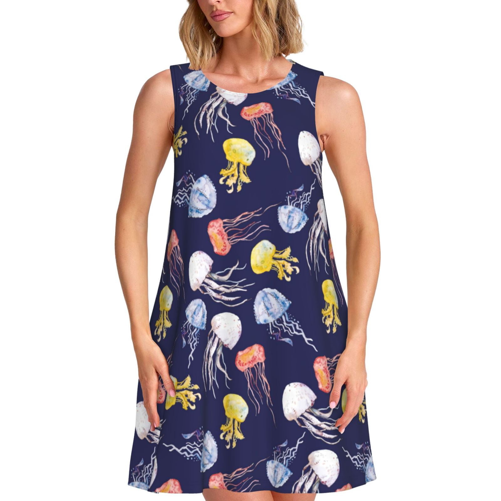 Spring Summer Dresses for Women 2025 - Colorful Jellyfish Beach ...