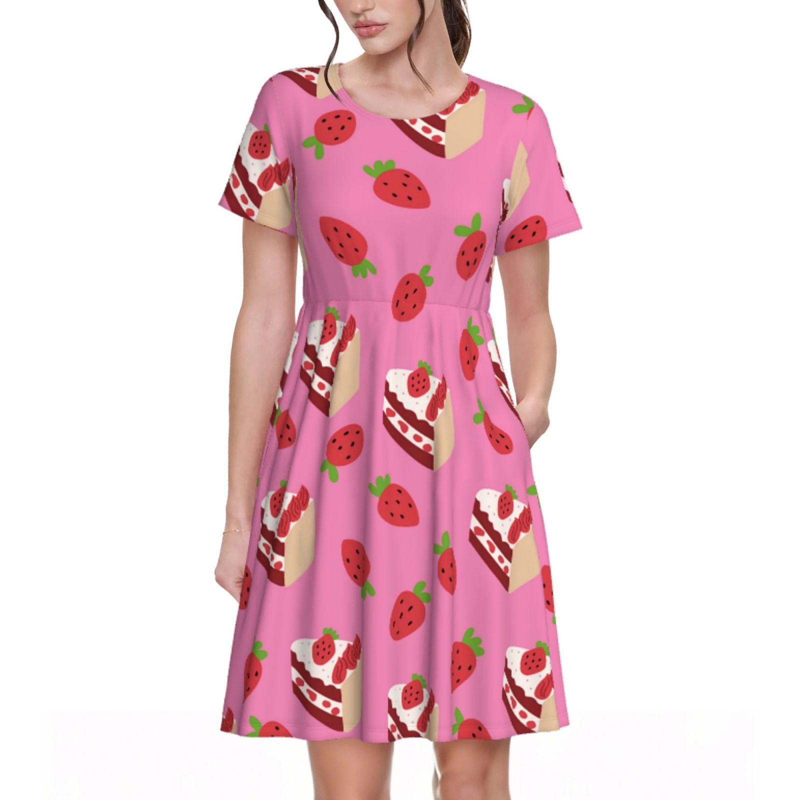 Spring Summer Dresses for Women 2025 - Cute Cake Strawberry Beach ...