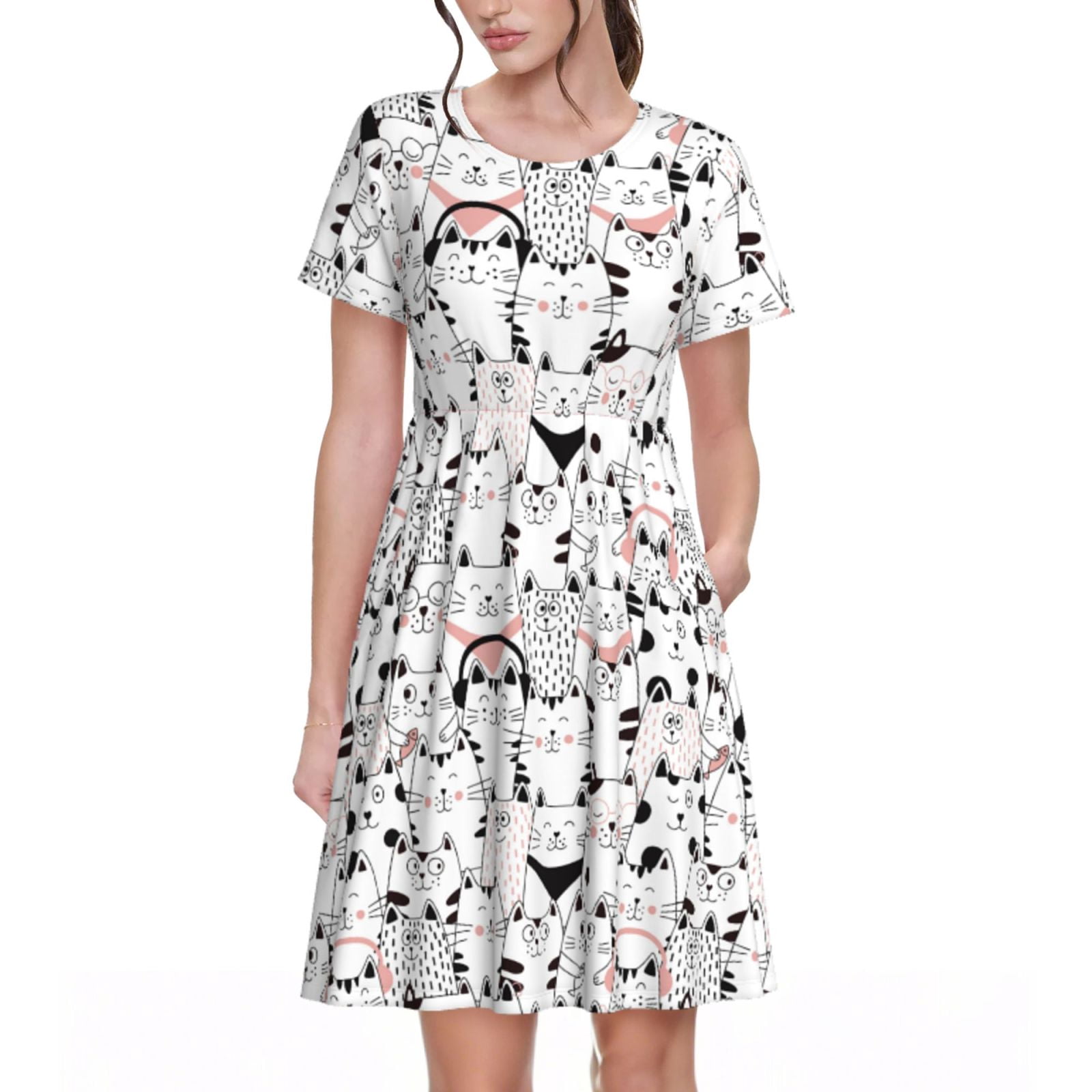 Spring Summer Dresses for Women 2025 - Cute Cat(1) Beach Vacation ...