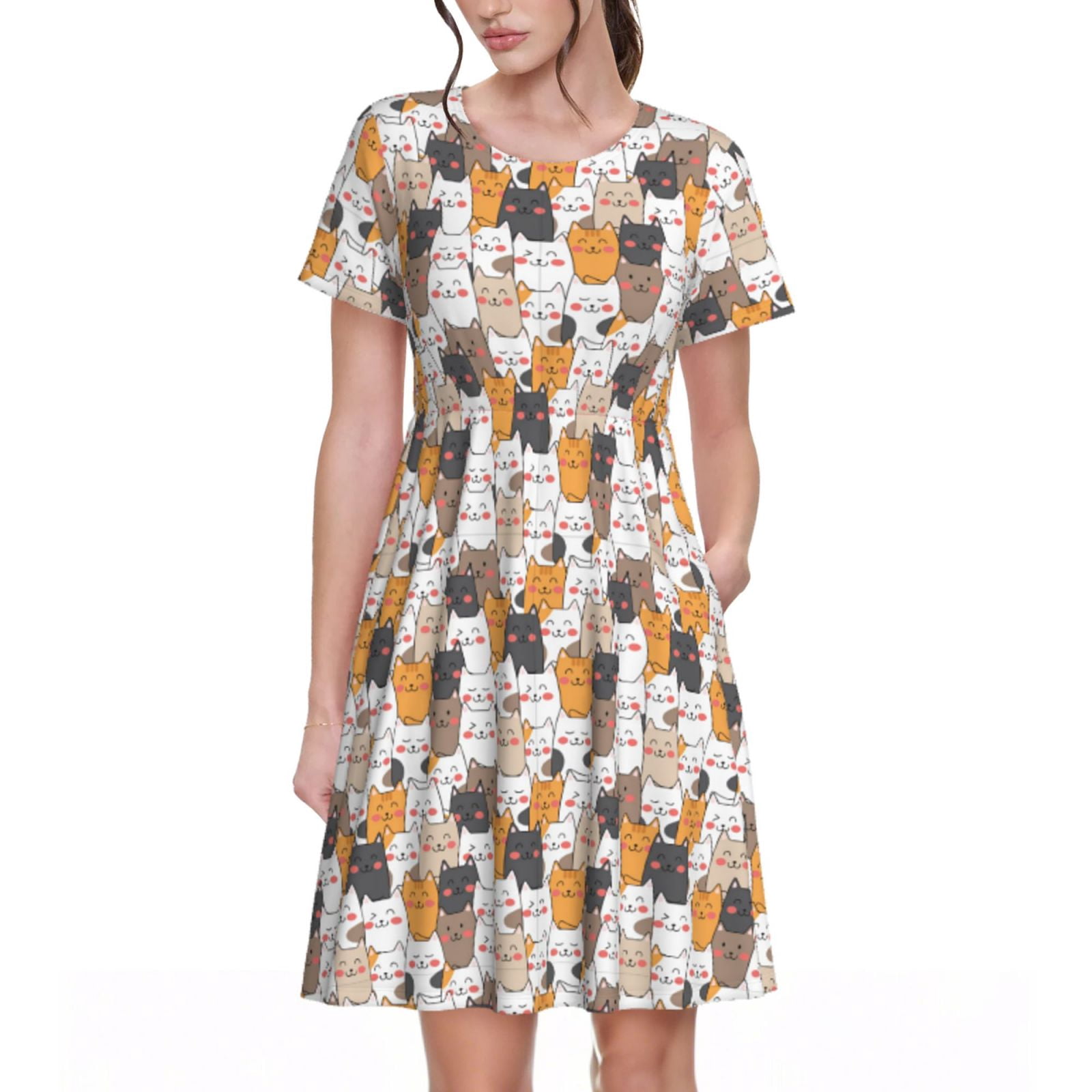 Spring Summer Dresses for Women 2025 - Cute Cats(1) Beach Vacation ...