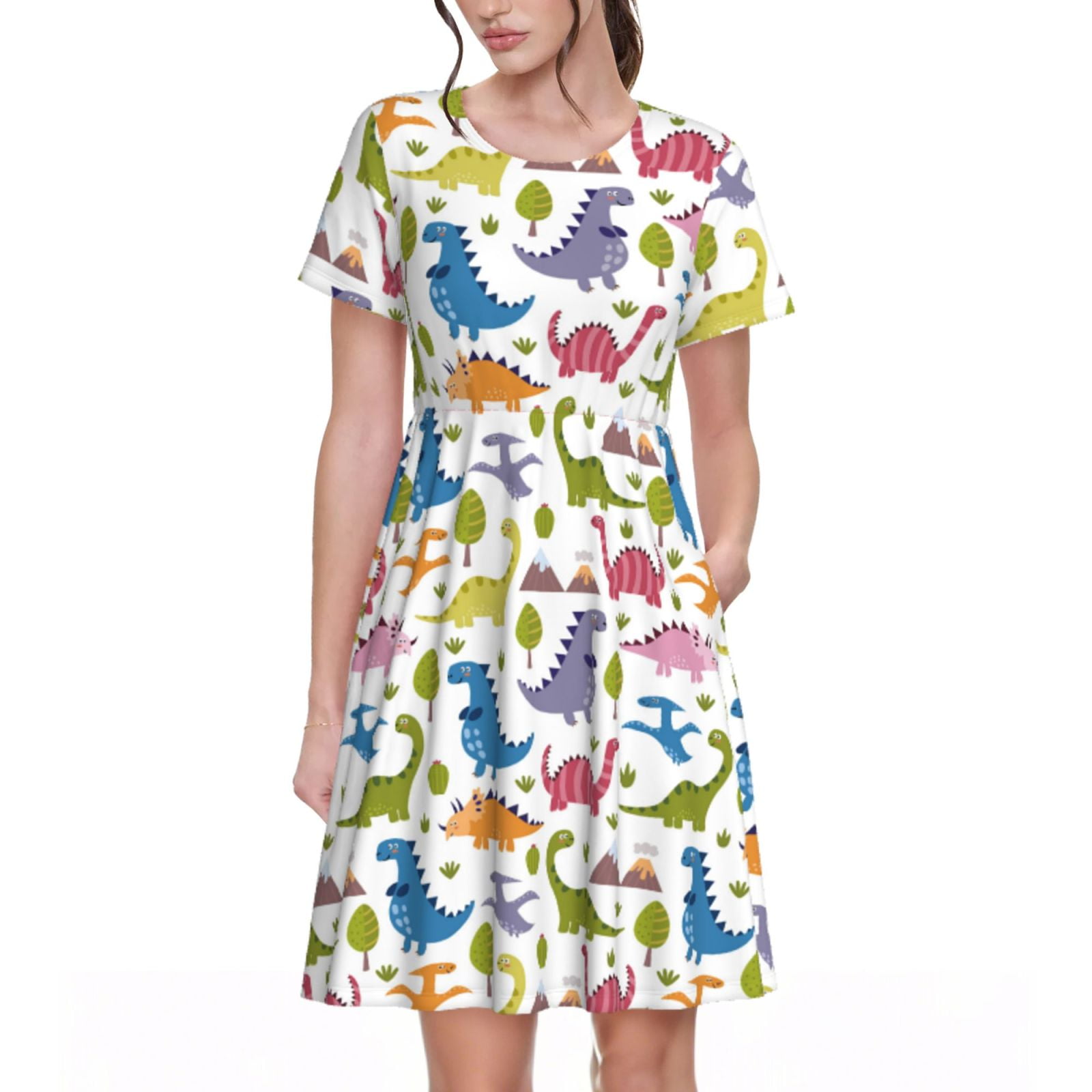 Spring Summer Dresses for Women 2025 - Cute Dinosaur Wedding Guest ...