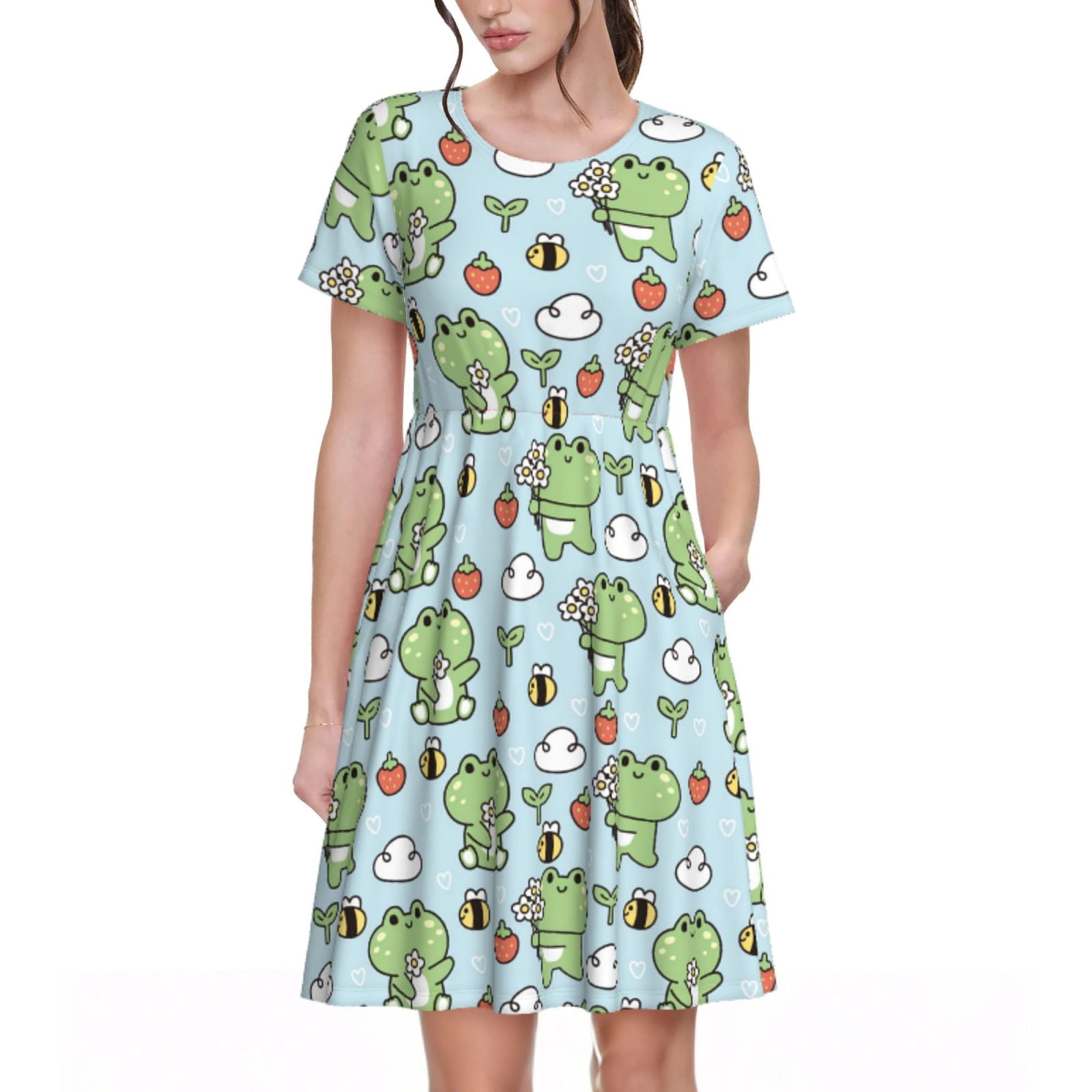 Spring Summer Dresses for Women 2025 - Cute Floral Frog Beach Vacation ...